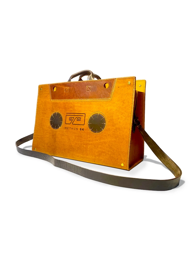 Leather Cassette Bag