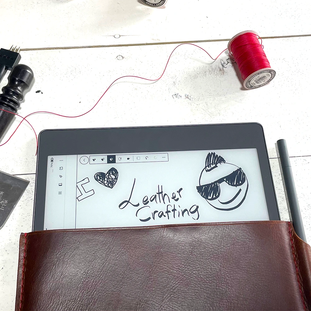 LEather carfting course - tab cover