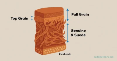 Full grain Genuine Suede Leather