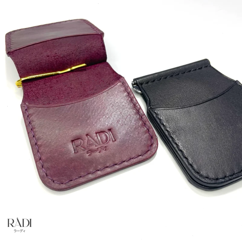 Leather Money Clip Wallet — Spring Clip (Slim & Handmade)