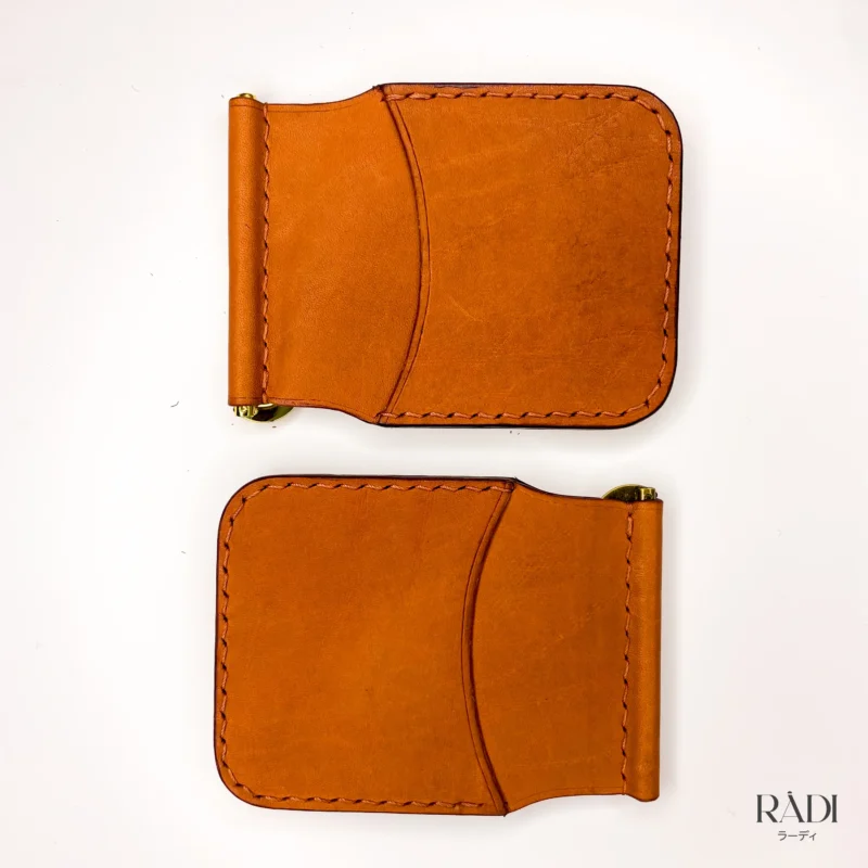 Leather Money Clip Wallet — Spring Clip (Slim & Handmade)